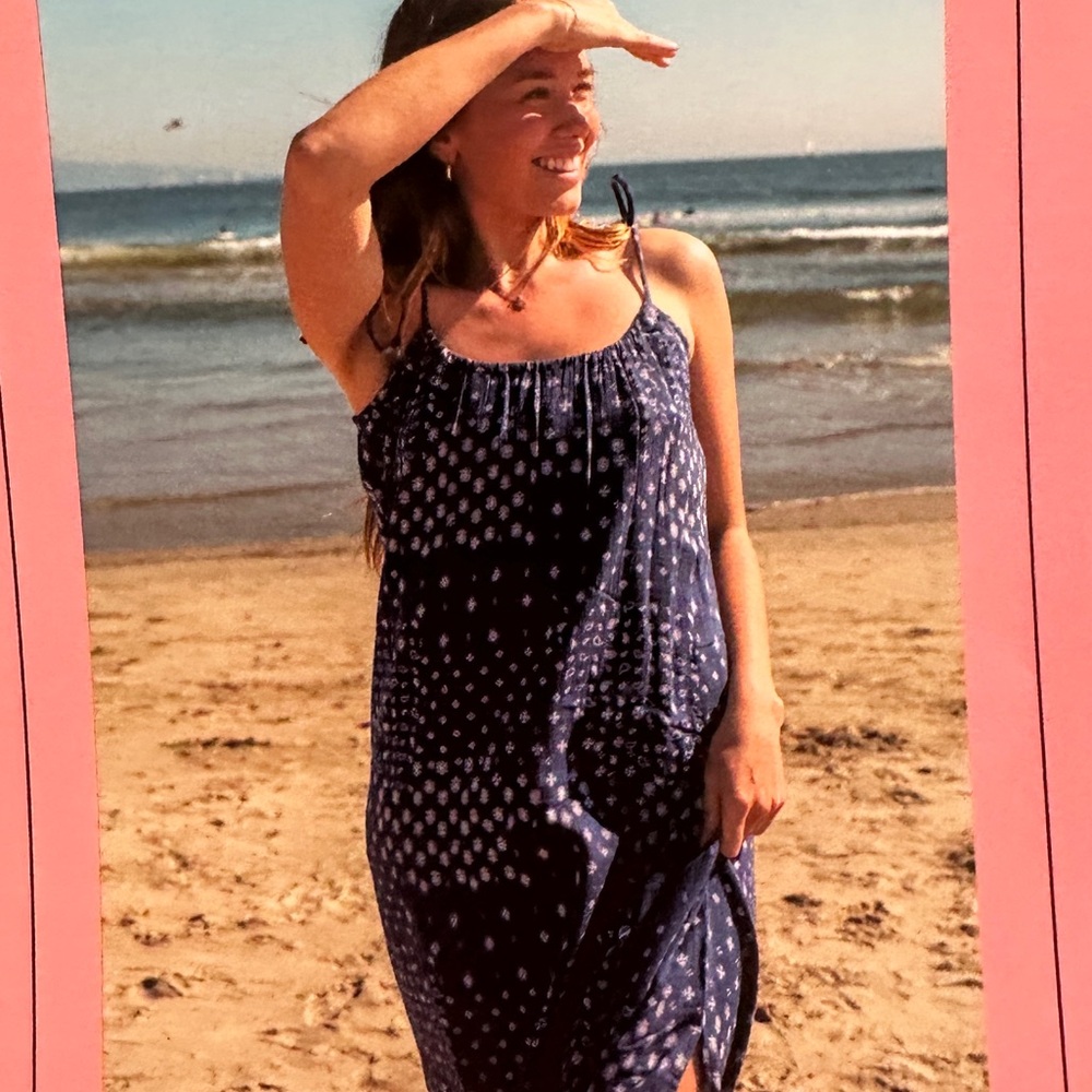 Splendid Indigo Patterned Maxi dress